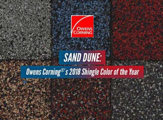 Sand Dune: Owens Corning®’s 2018 Shingle Color of the Year